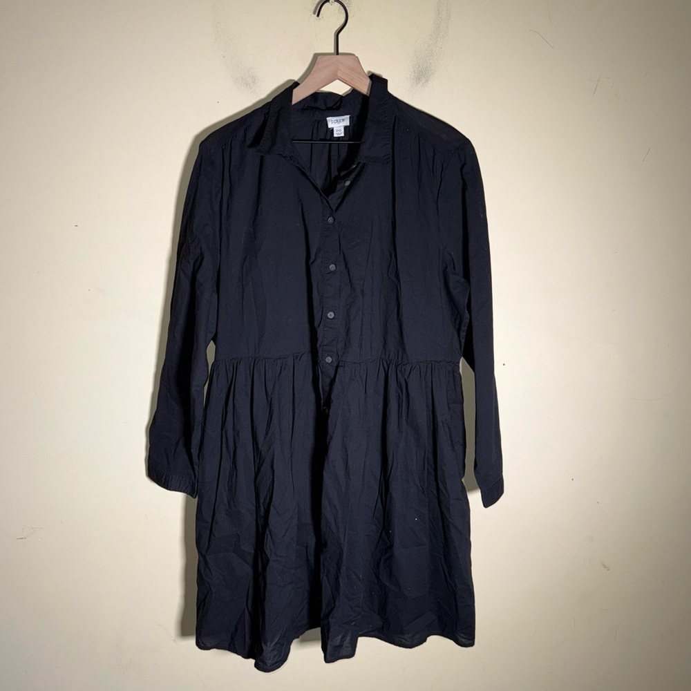 J.CREW plus size lightweight cotton work wear button down shirt dress 18